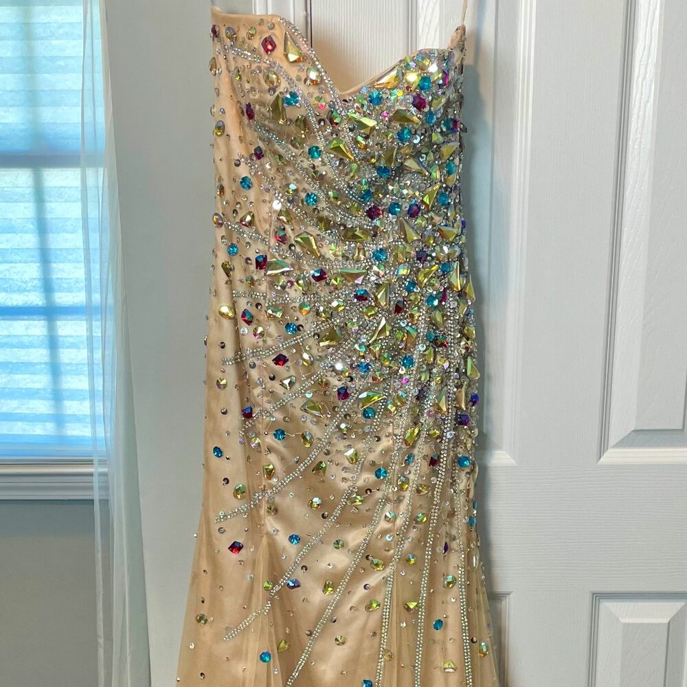 Dave & Johnny Beaded Vintage Gown